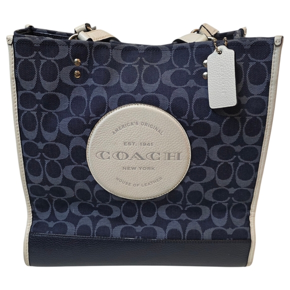 Coach Handbags - COACH C2823 TALL DEMPSEY CARRYALL SIGNATURE C W/VARSITY STRIPE & COACH PATCH